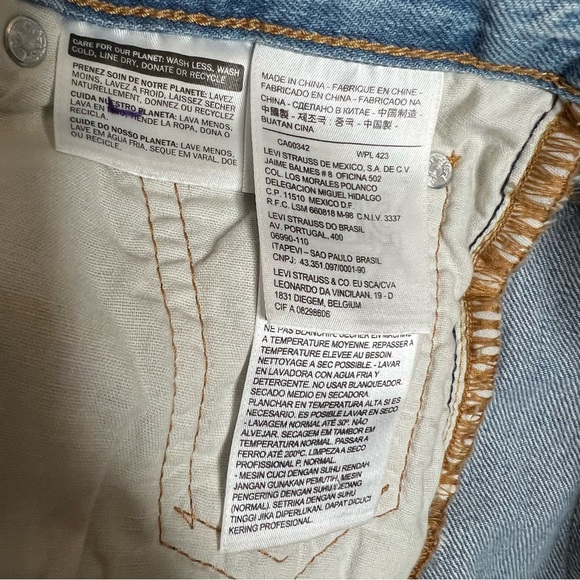 Levi’s 501 Womens Blue Jean Button Fly Jean Shorts Size W 28 - Picture 6 of 9